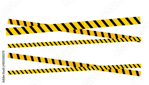 Warning tape. danger tape. crime location. caution tape. under construction. caution yellow warning lines isolated on white background. restriction and prohibition zones sellotape. police stripe borde