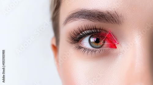 Red Eye Triangle Close-Up