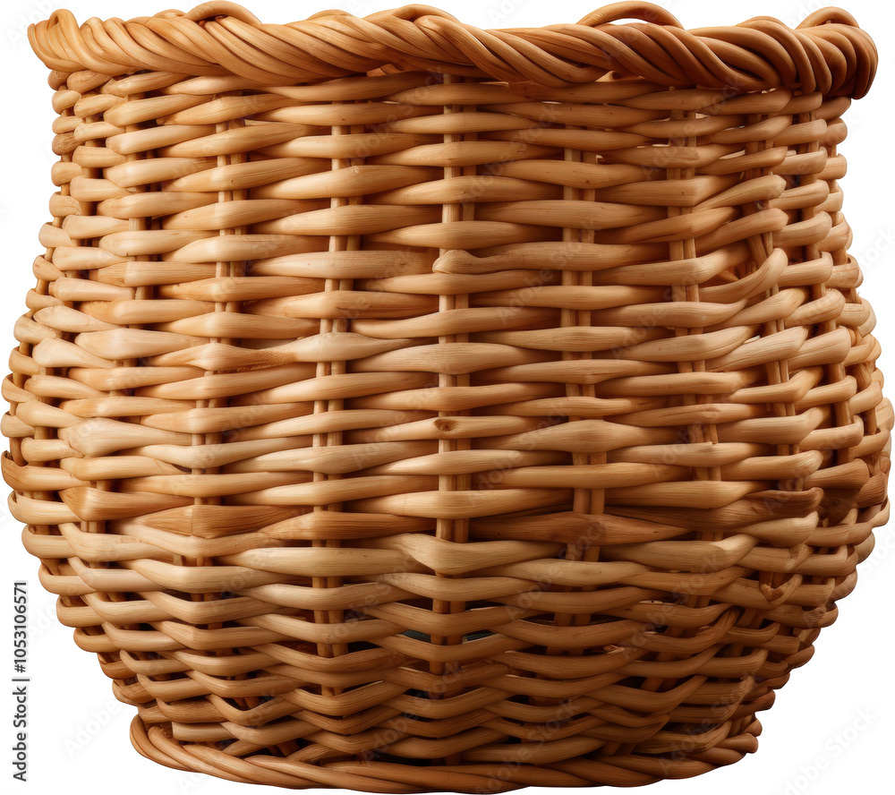 Wicker basket isolated Wicker basket isolated