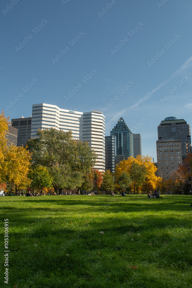 Obraz premium La ville de Montréal au canada avec ses gratte ciel
