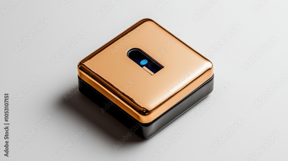 Copper Box with Blue Keyhole Copper Box with Blue Keyhole