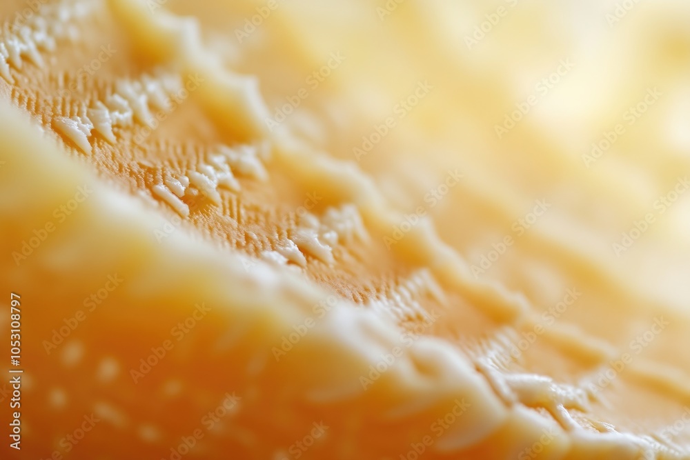Close-up of a Creamy Yellow Cheese Surface with White Inclusions Close-up of a Creamy Yellow Cheese Surface with White Inclusions