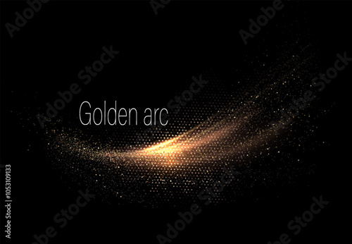 A magnificent composition with an isolated gold oval arch with small tinsel.