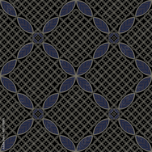 Javanese Batik Seamless Pattern, Batik design, repetition modern pattern, background, decorative. Seamless Pattern