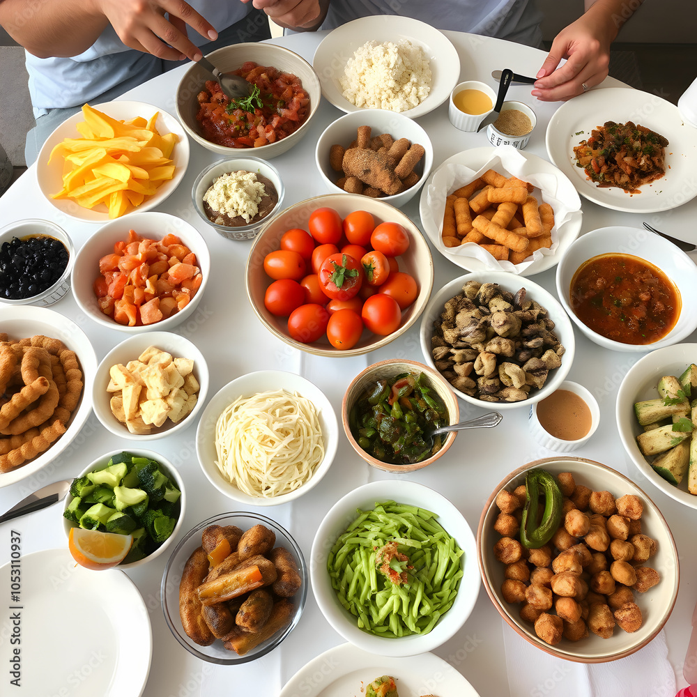 A table full of food including a variety of food including a variety of ingredients A table full of food including a variety of food including a variety of ingredients