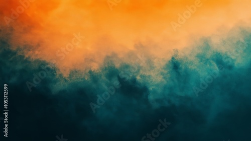 Teal orange black color gradient background, grainy texture effect, poster banner landing page backdrop design.