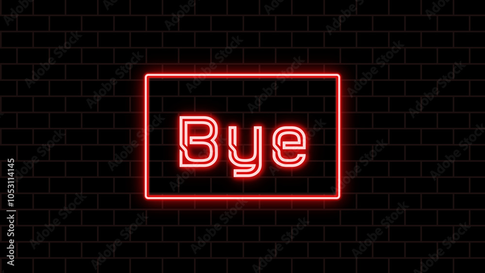 Bye のネオン文字 Bye のネオン文字