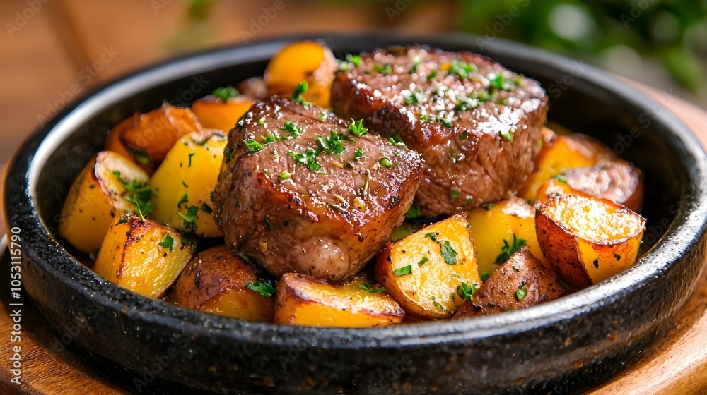 Delectable Slow Cooked Organic Beef Pot Roast with Hearty Root Vegetables in a Rustic Ceramic Dish A comforting nourishing and wholesome homemade meal perfect for autumn and winter Delectable Slow Cooked Organic Beef Pot Roast with Hearty Root Vegetables in a Rustic Ceramic Dish A comforting nourishing and wholesome homemade meal perfect for autumn and winter