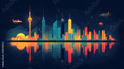City Skyline at Dusk