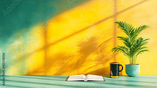 Yellow Cozy Room with Plants