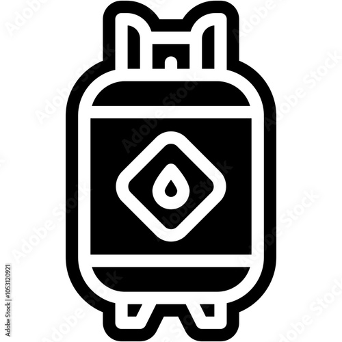 Vector Icon Gas Cylinder, Petroleum, Gasoline, Gas, Oil, Industry