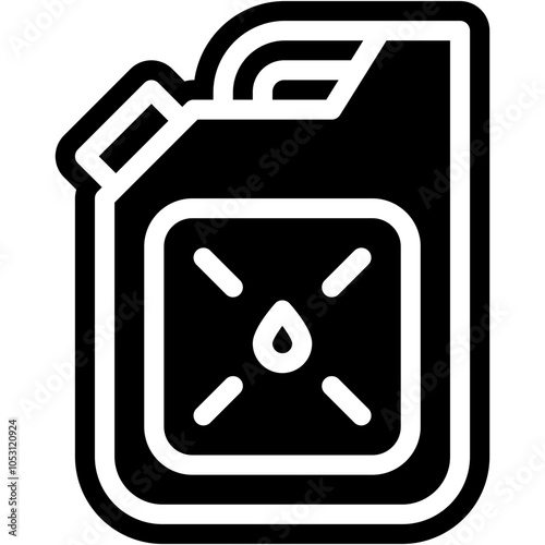 Vector Icon Gas Can, Jerry can, Oil, Petroleum, Industry, Energy