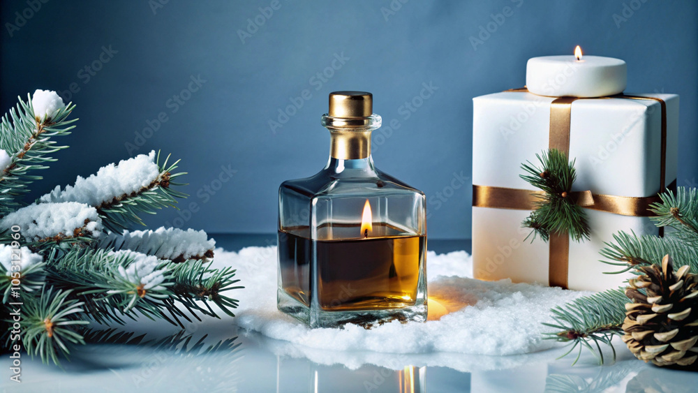 Scented Candle and Essential Oil for Winter Relaxation