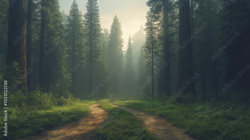 Obraz premium 緑いっぱいの森