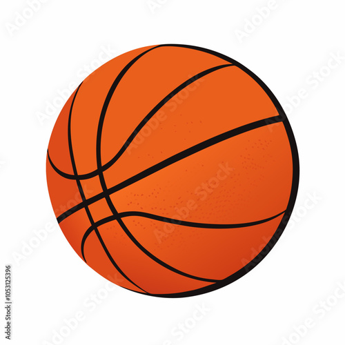 A basketball with its distinct orange and black color scheme vector (3)