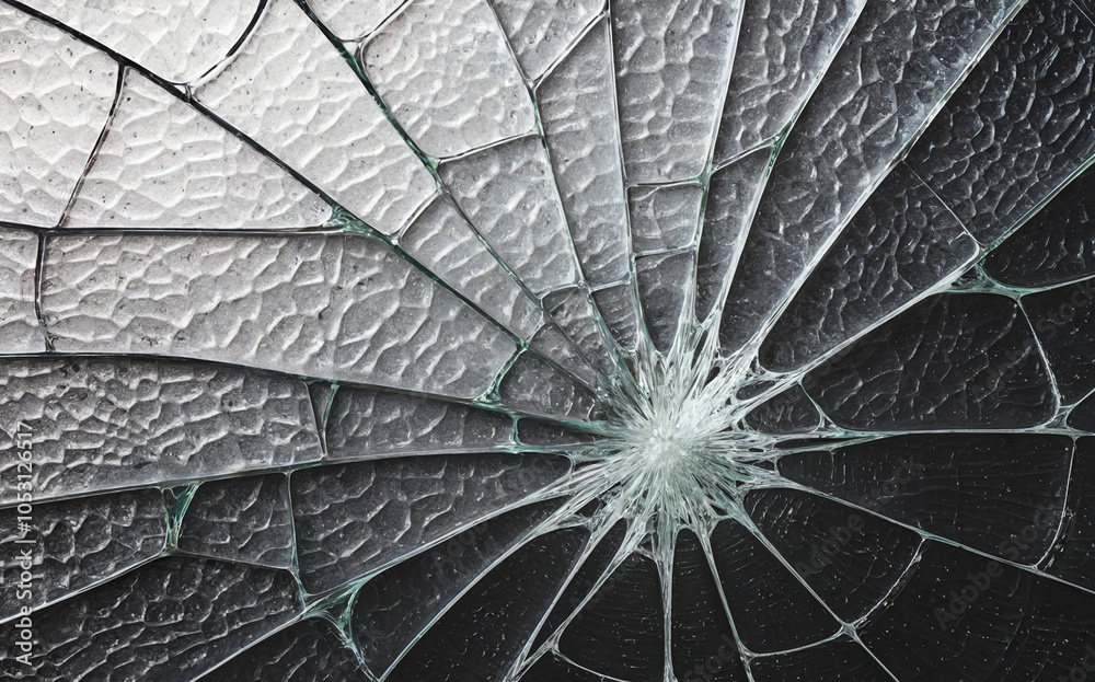 Obraz premium a cracked glass texture with delicate, natural-looking fractures throughout