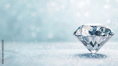 Sparkling elegance the allure of a diamond on a soft background