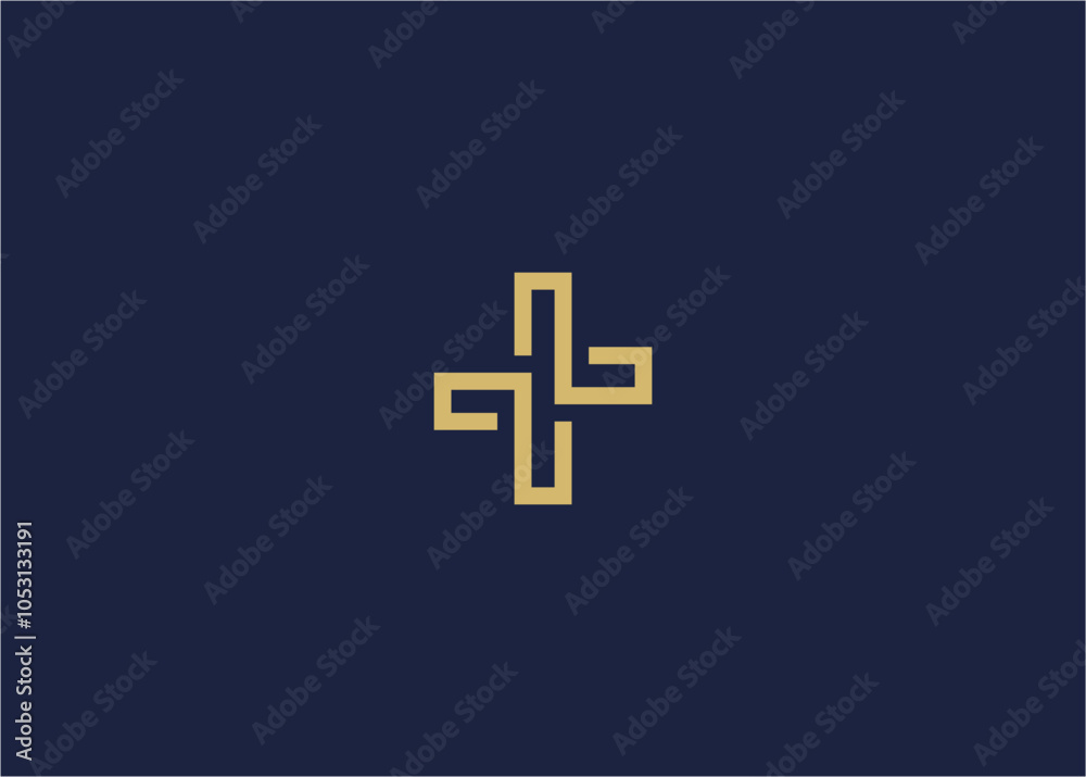 Fototapeta premium Letter l with plus logo icon design vector design template inspiration