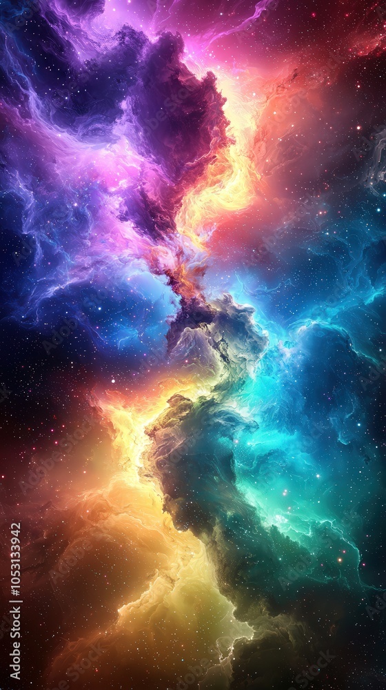 Vibrant Cosmic Nebula A Journey Through Colors and Stars in the Universe Vibrant Cosmic Nebula A Journey Through Colors and Stars in the Universe