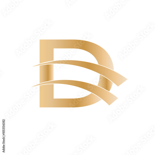 D Logo Design for business and company identity. Creative D letter with luxury concept. D Letter Logo Template