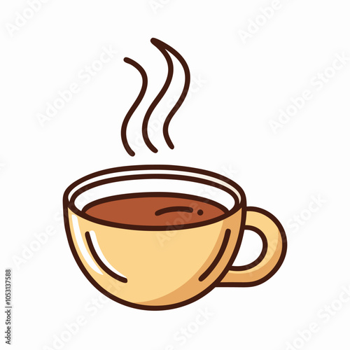 Coffee cup aroma isolated vector icon (19)