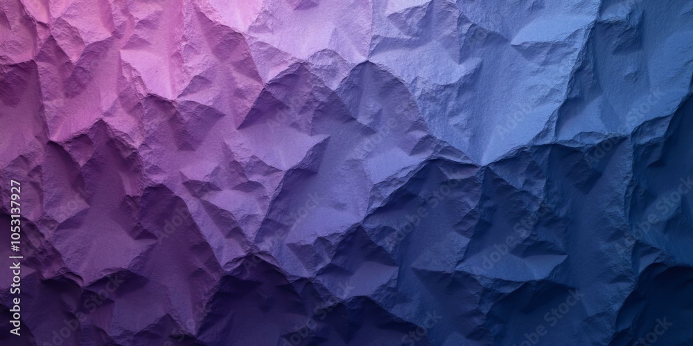 Obraz premium Paper Textured in Purple to Blue-Black Featuring a Crumpled Surface with Gradient Hues