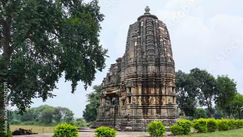 Rear view of Toteshwara Mahadev Temple, part of the Murayat Group of Temples, located in Kadwaya, Ashoknagar, Madhya Pradesh, India. photo