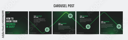 Stunning Carousel Post Template, Editable Social Media Layout Design, business Instagram & Linkedin Carousel Post, Template eps 10.