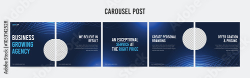 Editable Instagram Carousel Post Layout Set, Social Media Marketing microblog template design, tips & tricks linkedin post template, eps 10.	