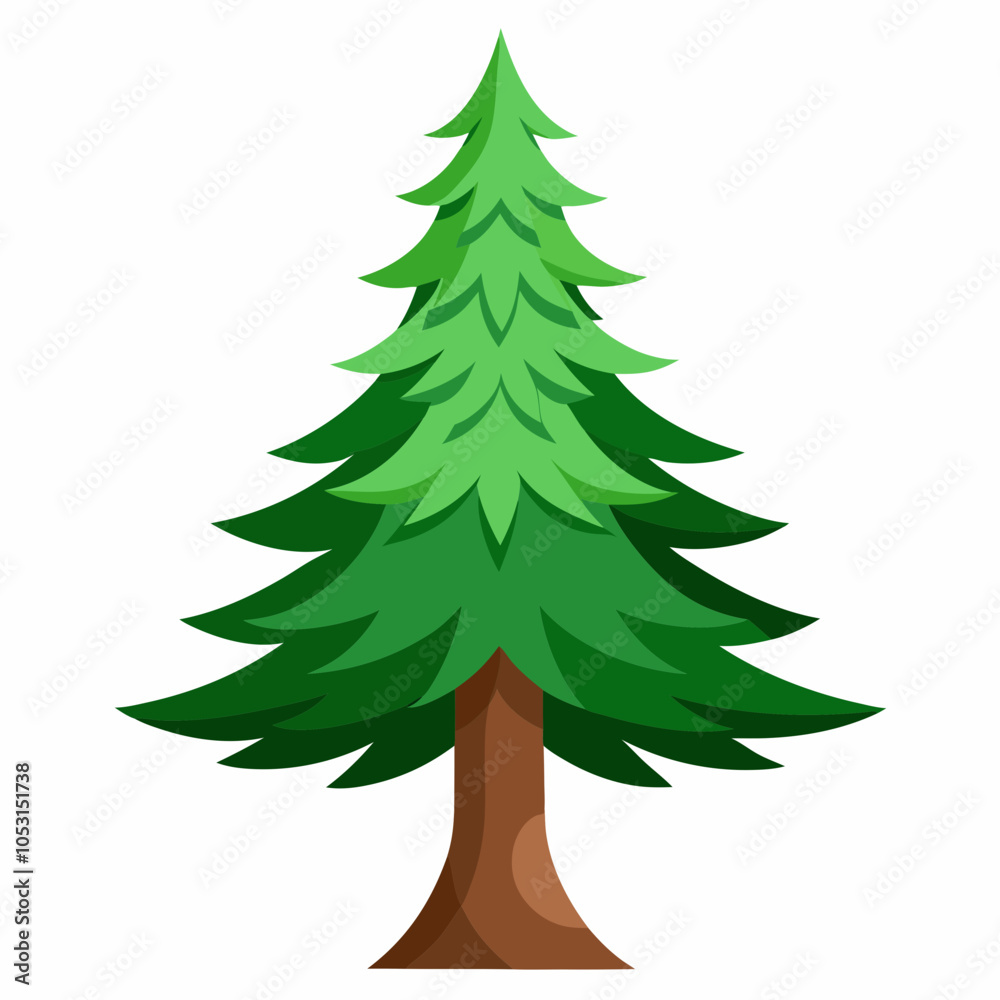 Fototapeta premium christmas tree isolated on white background
