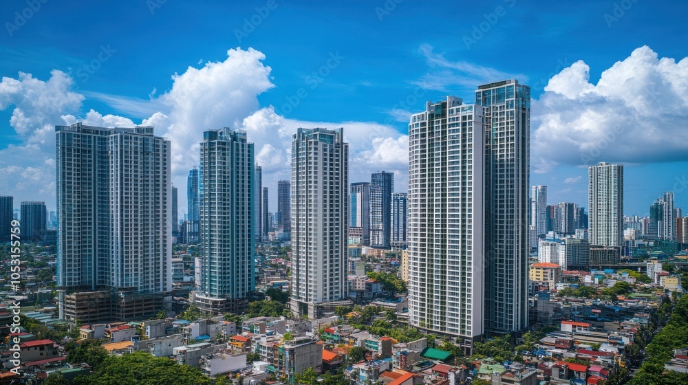 Obraz premium Urban Skyline View