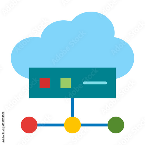 IaaS Flat Icon Design