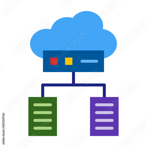 Load Balancer Flat Icon Design