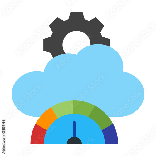 Throughput Flat Icon Design