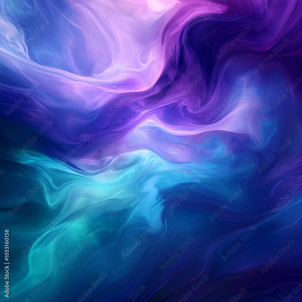 Bold swirls of color, in style of abstract painting, vibrant blues, purples, and greens blending seamlessly, soft edges, fluid, ethereal, dreamlike, mesmerizing. Abstract painting background Bold swirls of color, in style of abstract painting, vibrant blues, purples, and greens blending seamlessly, soft edges, fluid, ethereal, dreamlike, mesmerizing. Abstract painting background