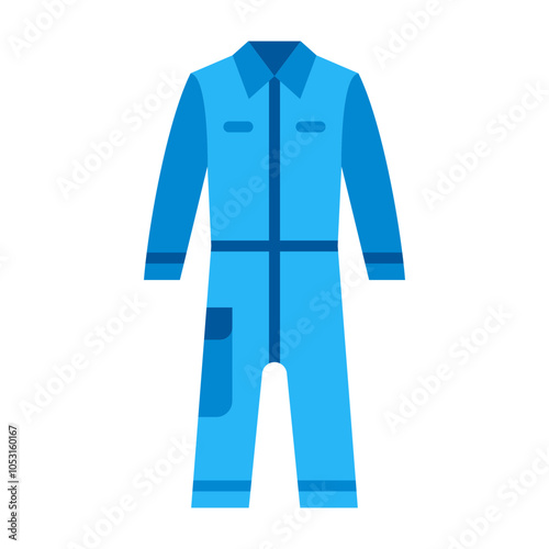 Coveralls Flat Icon Design