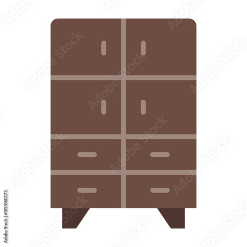 Cabinet Flat Icon Design