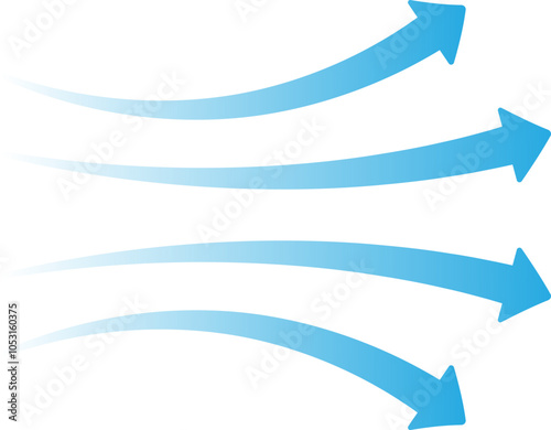 Airflow Arrow Wind and Motion Symbol