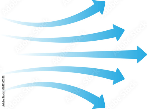 Airflow Arrow Wind and Motion Symbol