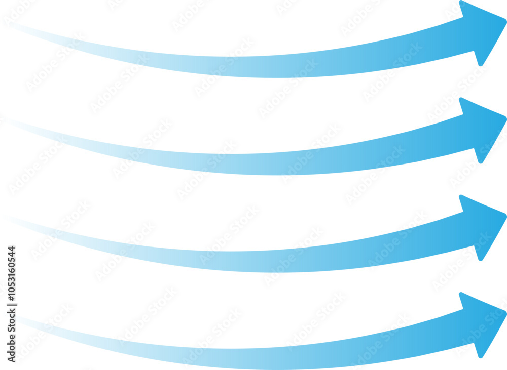 Fototapeta premium Airflow Arrow Wind and Motion Symbol