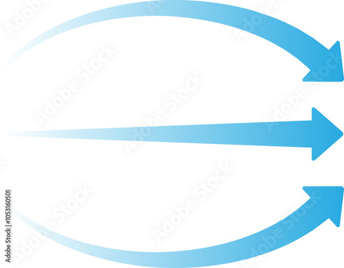 Airflow Arrow Wind and Motion Symbol