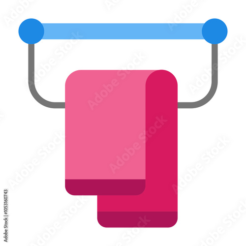 Towel Rack Flat Icon Design