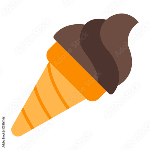 Ice Cream Flat Icon Design