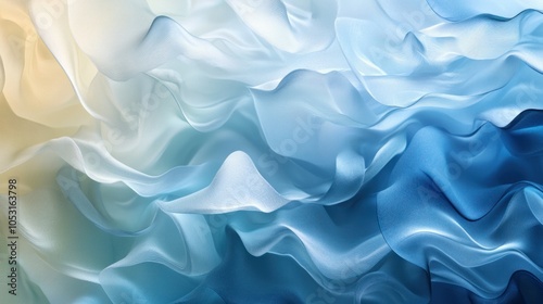 Multi-layered glass gradient background with flowing textures and soft, immersive tones