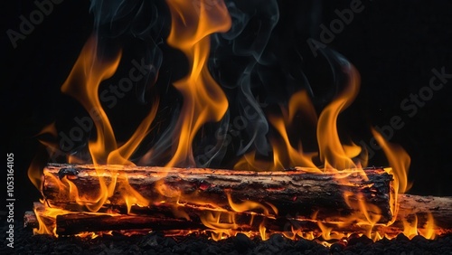 Fire, Flame, Sparks, Background, Black, Coal, Firewood, Ash, Smoke