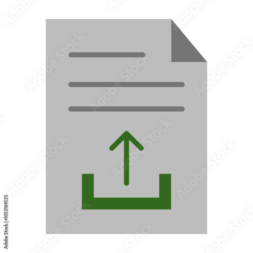 Upload File Flat Icon Design