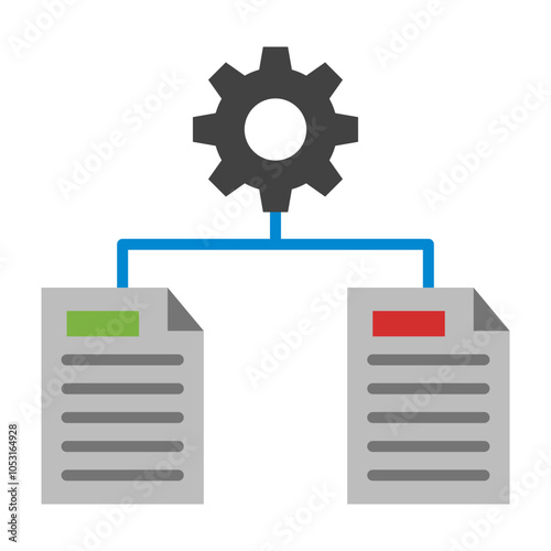 File Management Flat Icon Design