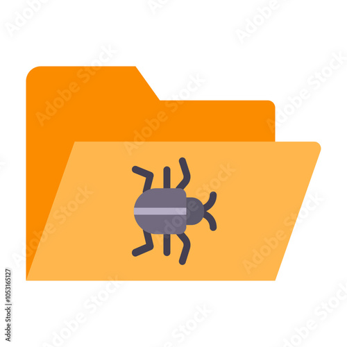 Bug Problem Flat Icon Design