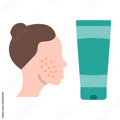 Exfoliator Flat Icon Design