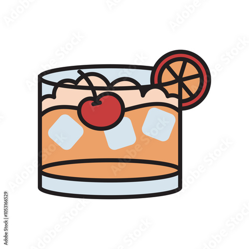 Cocktail Doodle Illustration - 08